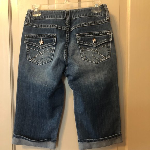 INC International Concepts Regular Fit Blue Rhinestone Denim Walking Shorts 6P - Picture 5 of 9